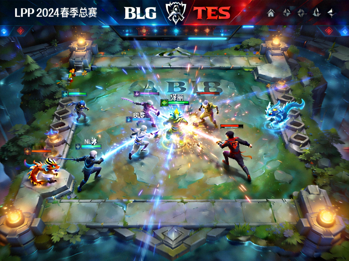 LPL 2024春季赛总决赛BLG对阵TES精彩团战瞬间
